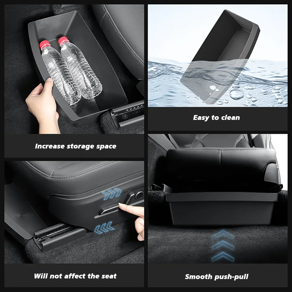 Organizador bajo asiento Tesla Model Y – accesorios almacenamiento - imagen 2