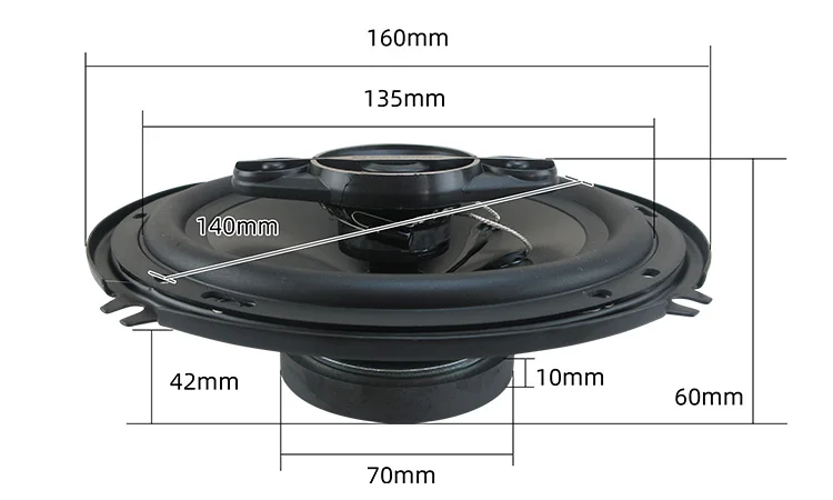 Detalle de los altavoces coaxiales