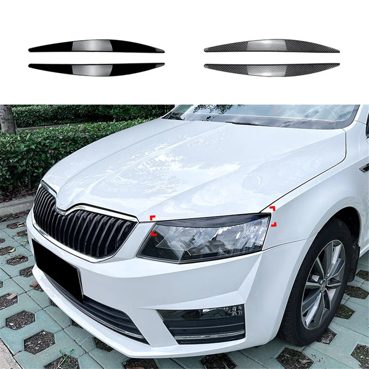 Embellecedor faro fibra carbono Skoda Octavia MK3 2015-2017 - imagen 5