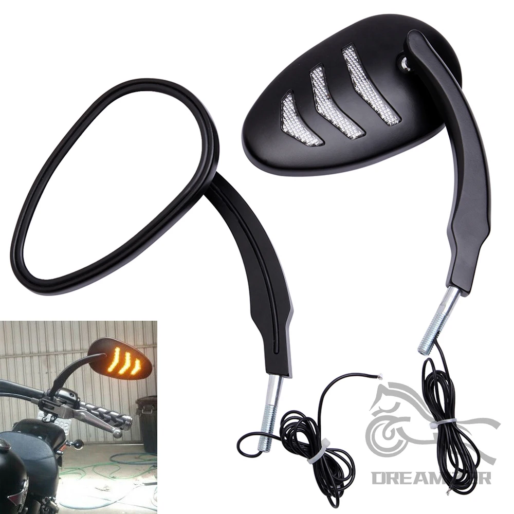 Retrovisores para Harley-Davidson 2008-2013 con intermitentes LED - imagen 3