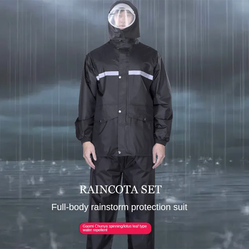 Traje de lluvia para moto, bici eléctrica y equitación con reflectante