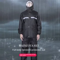 Traje de lluvia para moto, bici eléctrica y equitación con reflectante