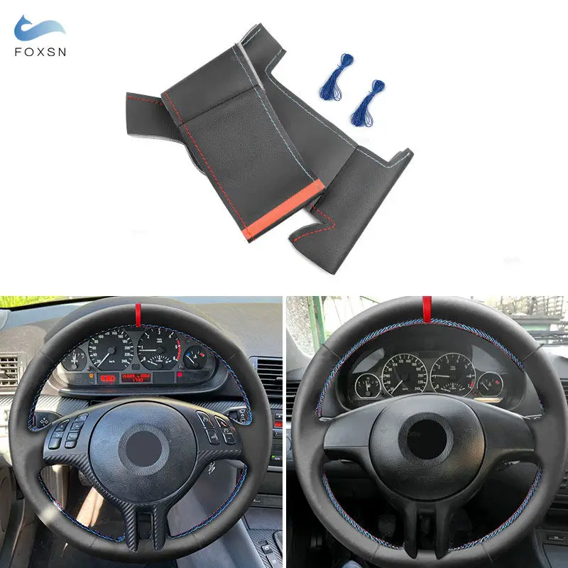 Cubre volante BMW E46 E39 X5 Z3 cuero microfibra - No M Sport