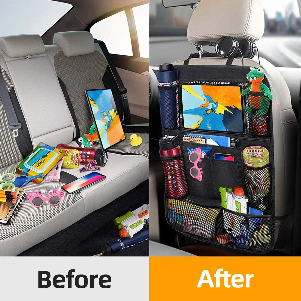 Organizador de asiento trasero con soporte para tablet y funda protectora - imagen 3
