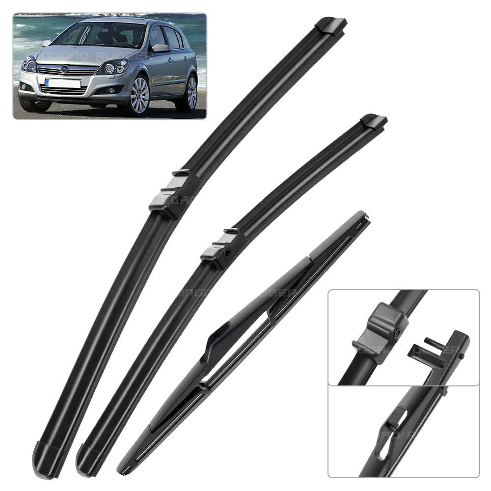 Para Opel Astra H 5 puertas 2004-2009 2005 2006 2007 2008 limpiaparabrisas delantero y trasero limpiaparabrisas ventana 22 "+ 18" + 12" - imagen 2