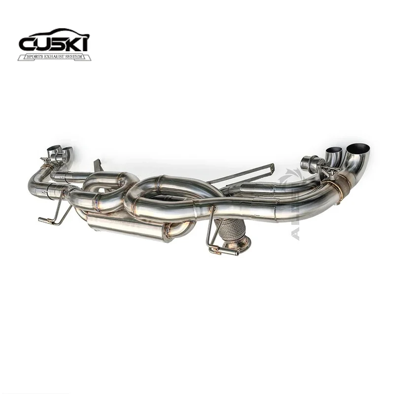 Escape trasero deportivo cat-back para Audi R8 V8/V10 en acero inoxidable - imagen 5