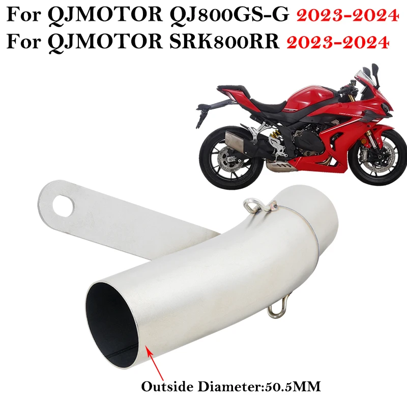 Escape slip-on QJMOTOR QJ800GS-G con silenciador deportivo