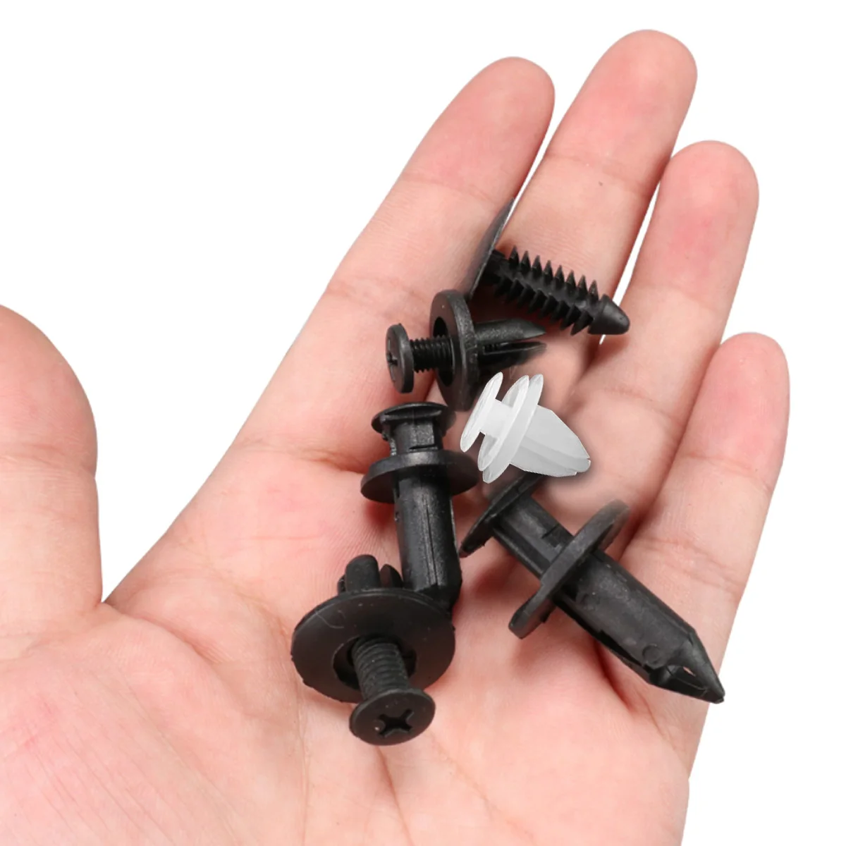 6 tamaños 100 Uds Clip de sujeción automático cuerpo de coche mixto pasador de retenedor de empuje remache parachoques puerta Panel embellecedor retenedor Kit de sujeción removedor - imagen 3