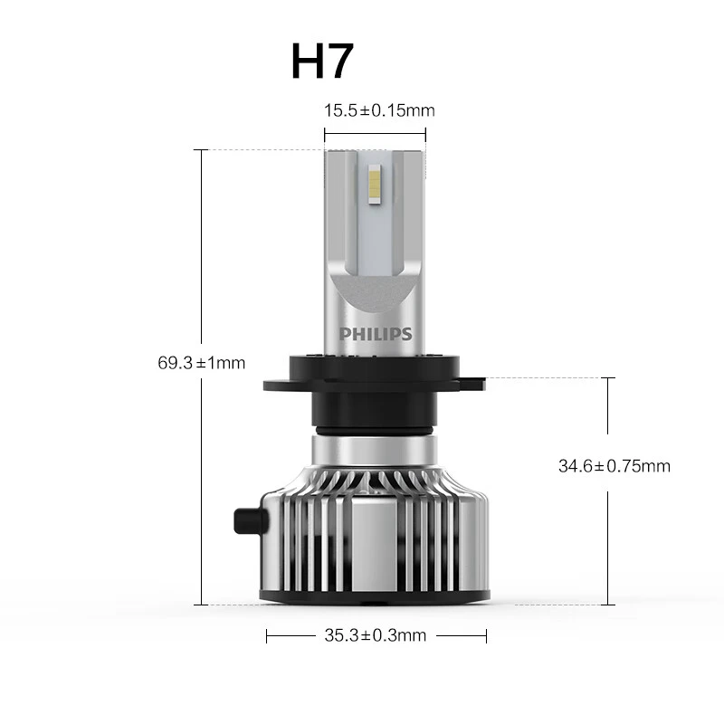 Philips LED H7 bombilla faro blanco brillante 6000K - imagen 3