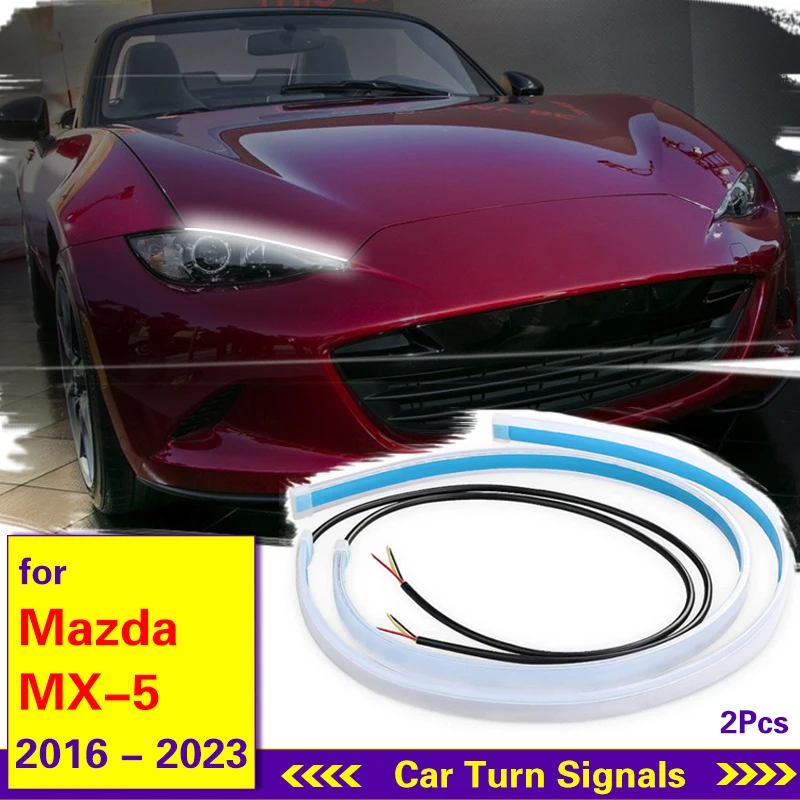 Luz LED DRL Mazda MX-5 2016-2023 flexible para señal de giro