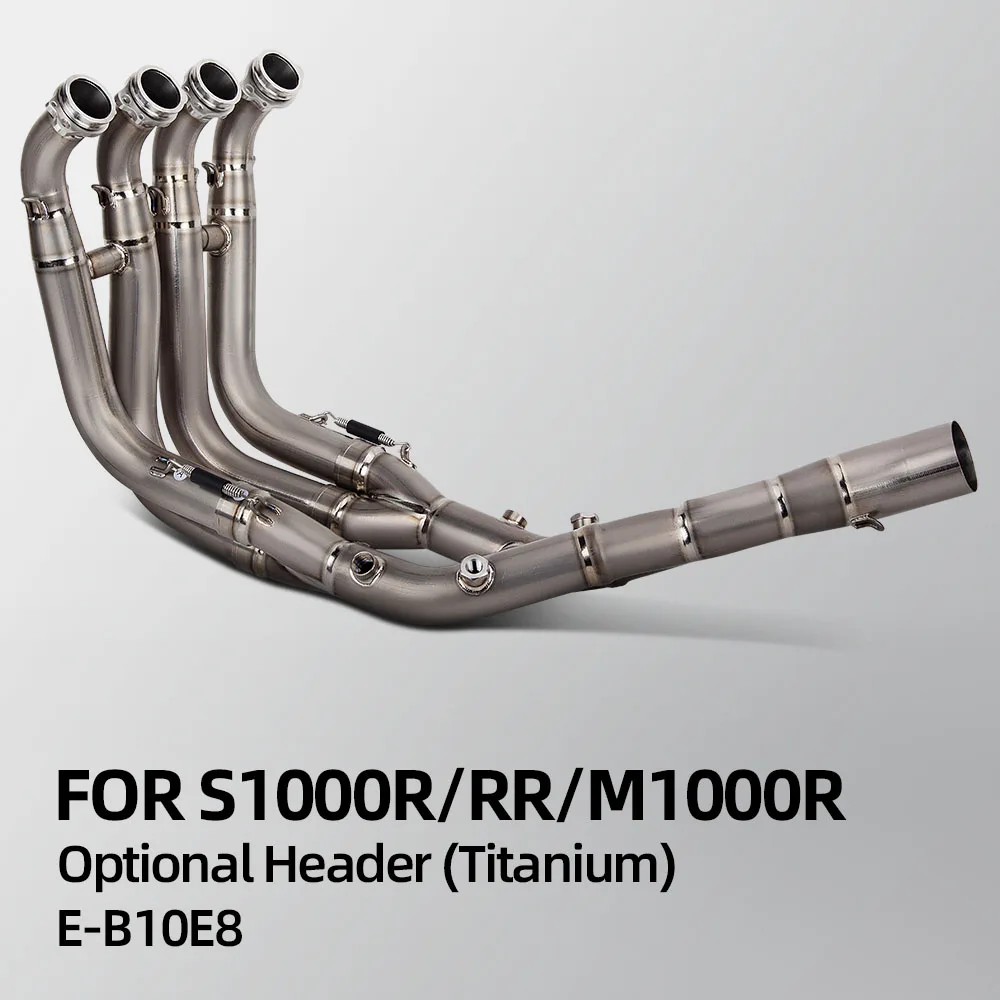 Tubo de conexión frontal de Escape de motocicleta, tubo de cabecera de Escape de titanio completo, adaptador de silenciador OE E-B10E8 para BMW S1000RR S1000R 2019-2025 - imagen 2