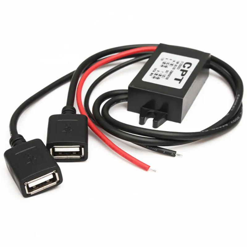 Convertidor DC-DC 12V-5V para coche - USB Mini/Micro macho/hembra