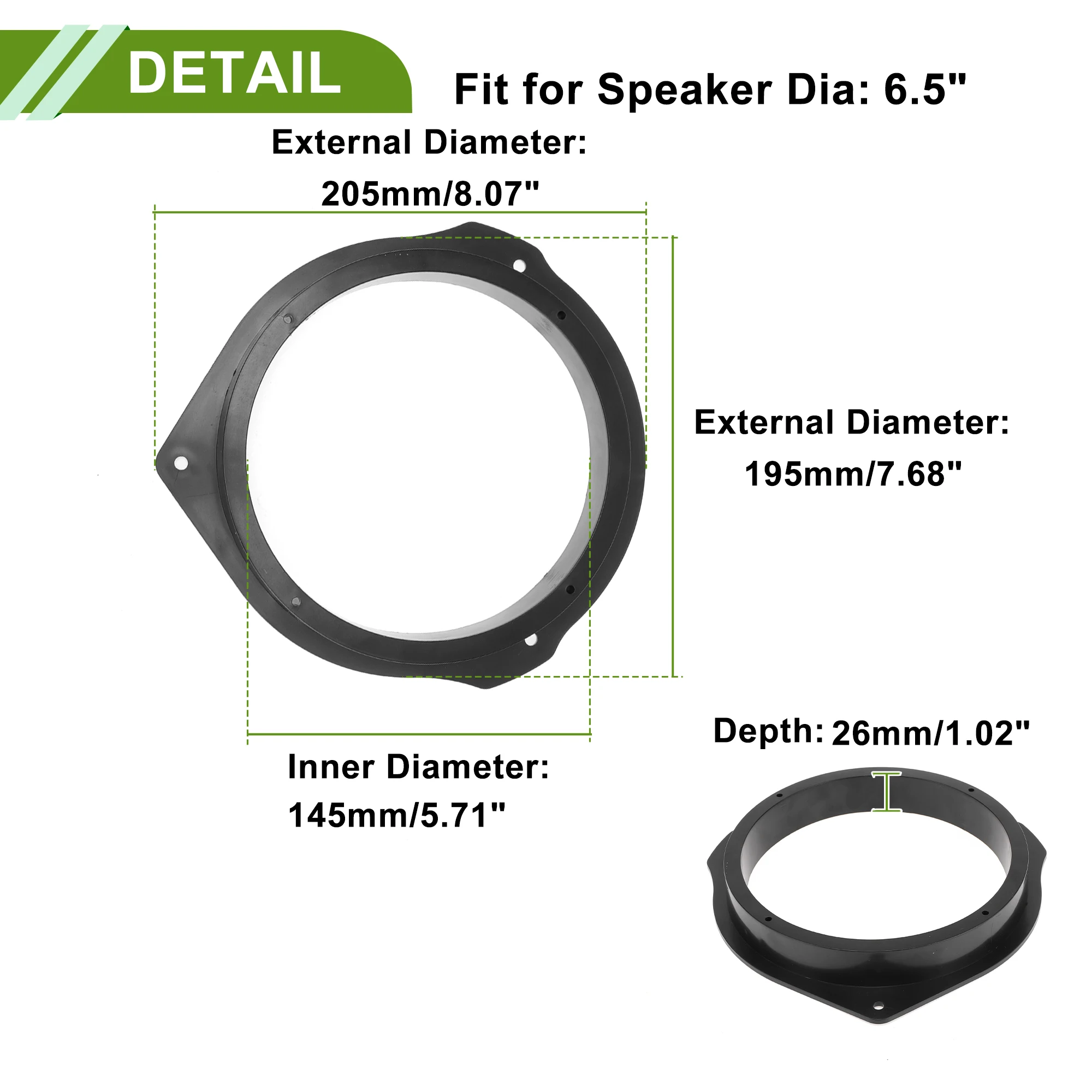 Anillo espaciador tweeter Autohaux para Mercedes Clase X - imagen 3