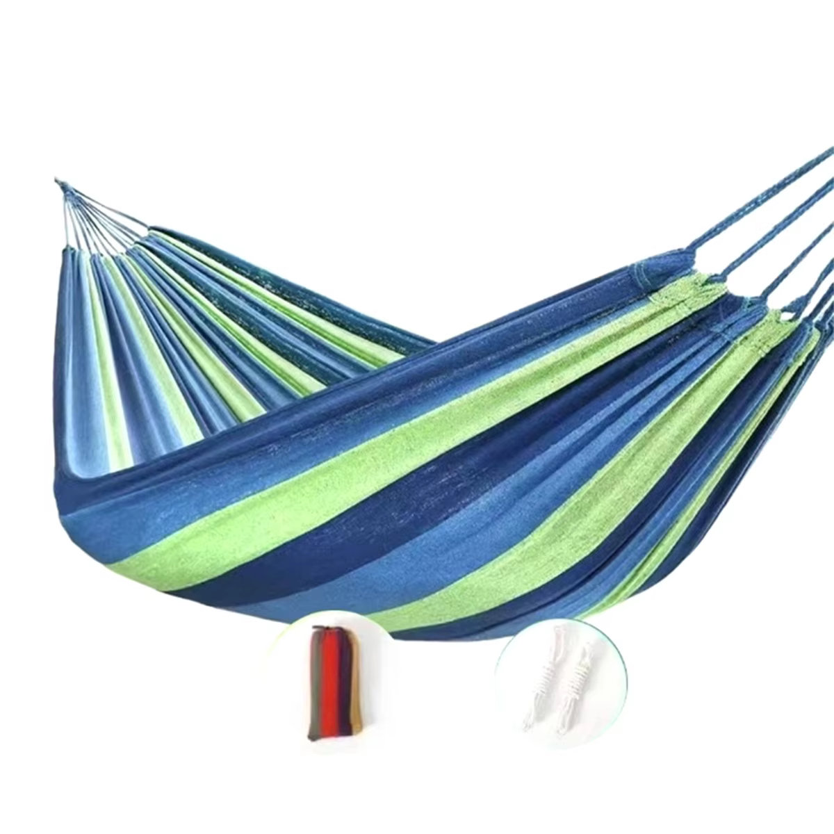 Hamaca colgante portátil de lona para camping y exterior - imagen 2