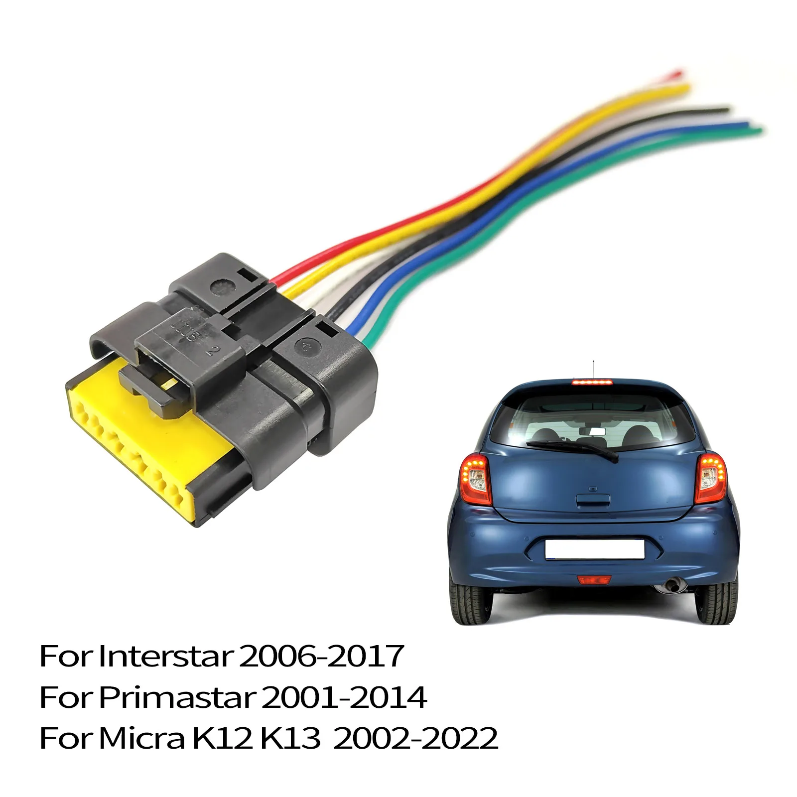 Conector arnés luz trasera Nissan Micra K12 K13, tipo espiral - imagen 4