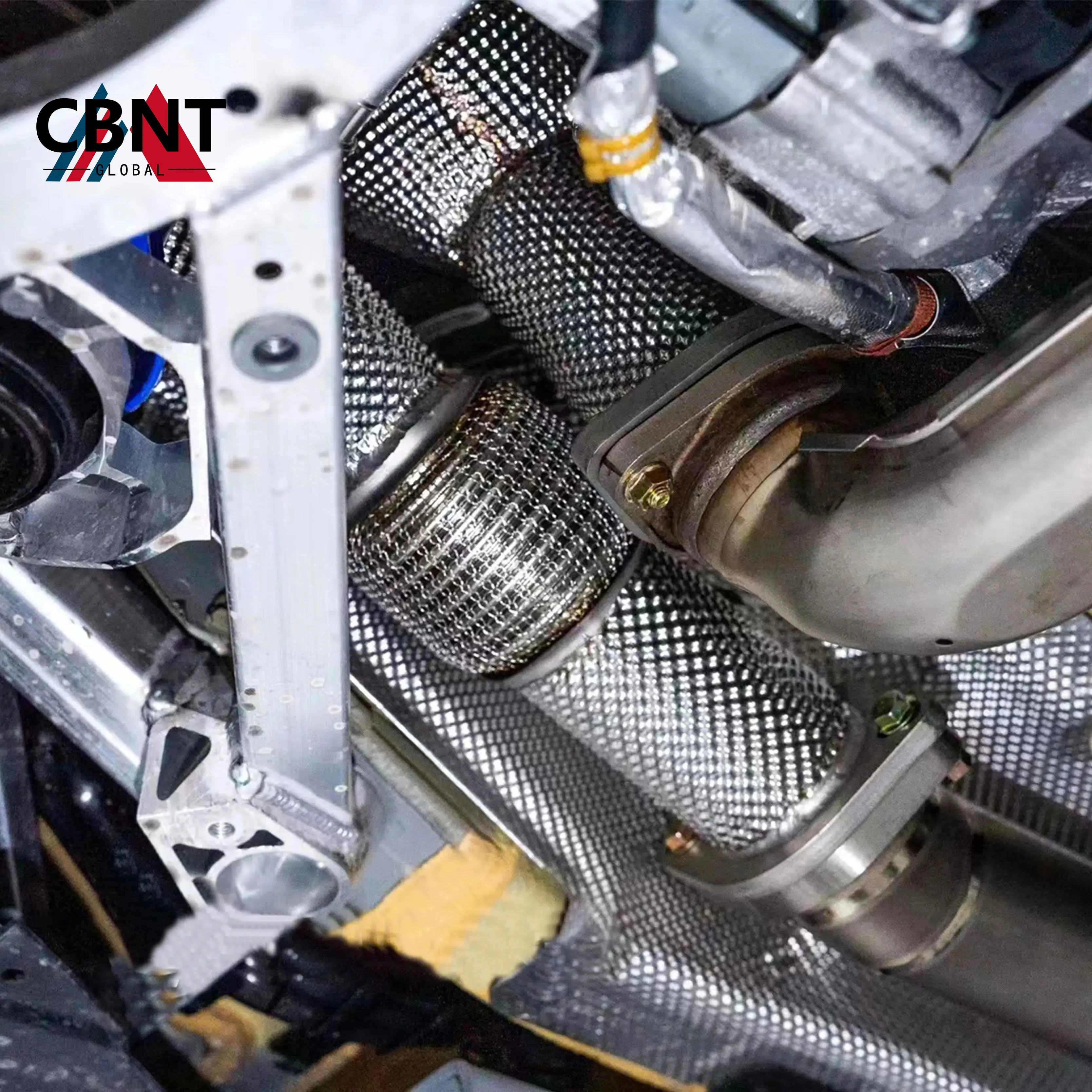 CBNT Bajante escape flujo libre con protector térmico BMW S58 M3 G80 - imagen 2