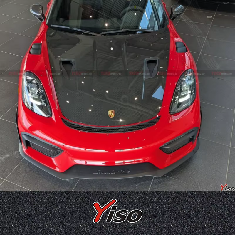 Guardabarros de fibra semicarbono GT4 RS para Porsche 718 - imagen 2