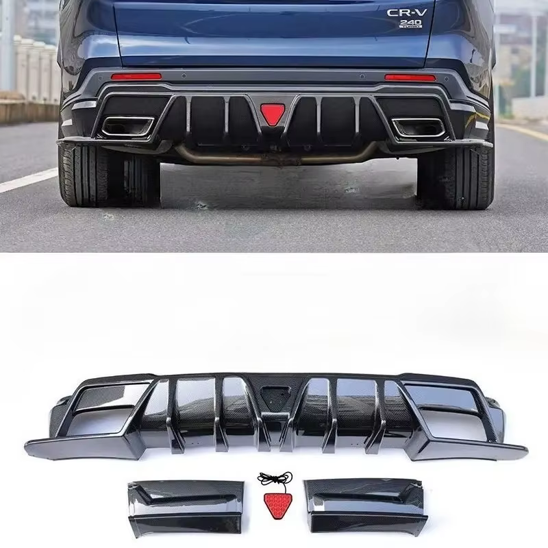 Difusor parachoques trasero LED Honda CRV 2023 – fibra carbono