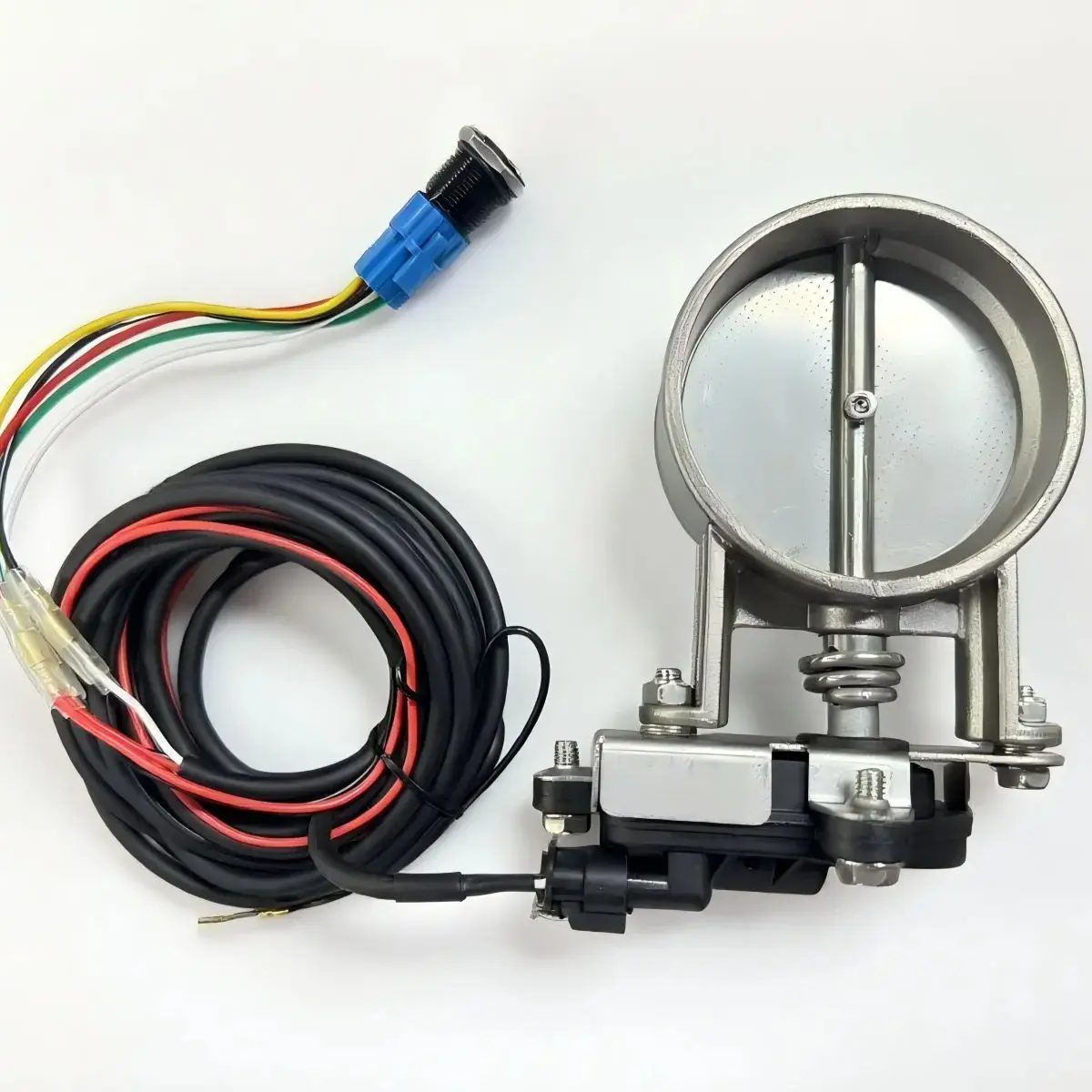 Válvula eléctrica de escape con botón de control, negra