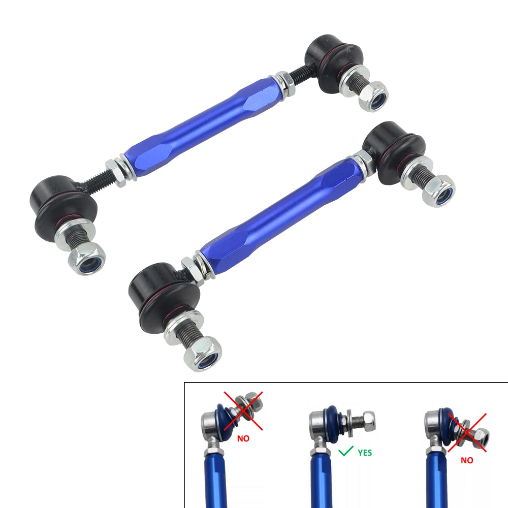 PQY - Enlace de extremo de barra estabilizadora de rollo ajustable con rótula de 160mm-205mm para Nissan Elgrand E50 95-02 Pathfinder R50 97-04 PQY-SEL24 - imagen 2