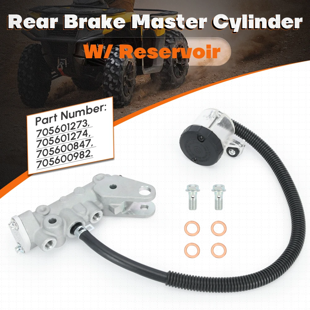 705601273 Rear Brake Master Cylinder W/ Reservoir For Following Can Am ATV  Outlander Renegade 500 570 650 800 850 1000 - imagen 4