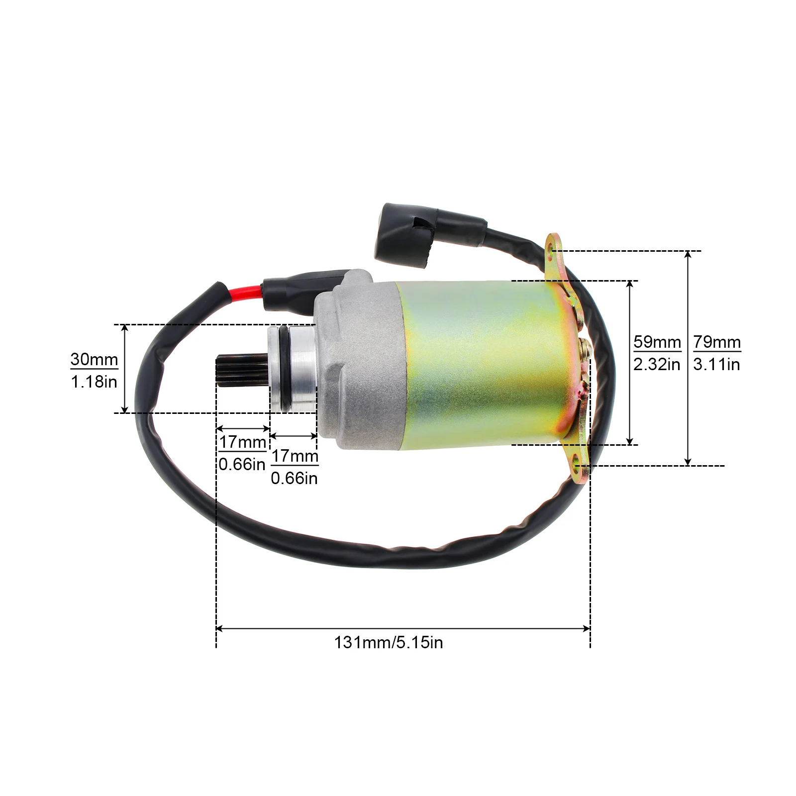 Motor de arranque GY6 para scooter 125-150 cc compatible - imagen 3