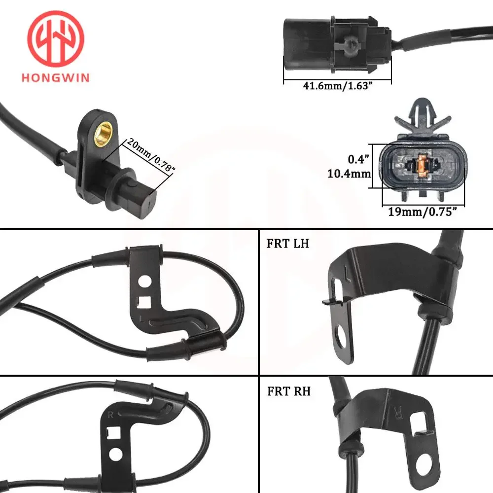 Detalle del sensor ABS y sus referencias