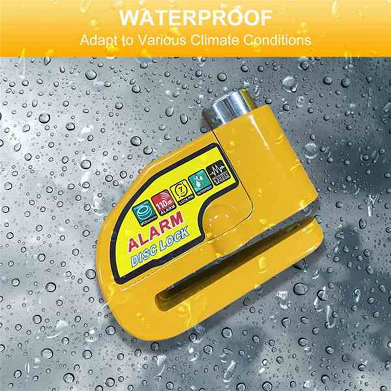 Cerradura de freno de disco de AEF3-Motocicleta, cerradura de seguridad para motocicleta, Scooter, sonido de alarma impermeable con piezas de Cable de recordatorio - imagen 5