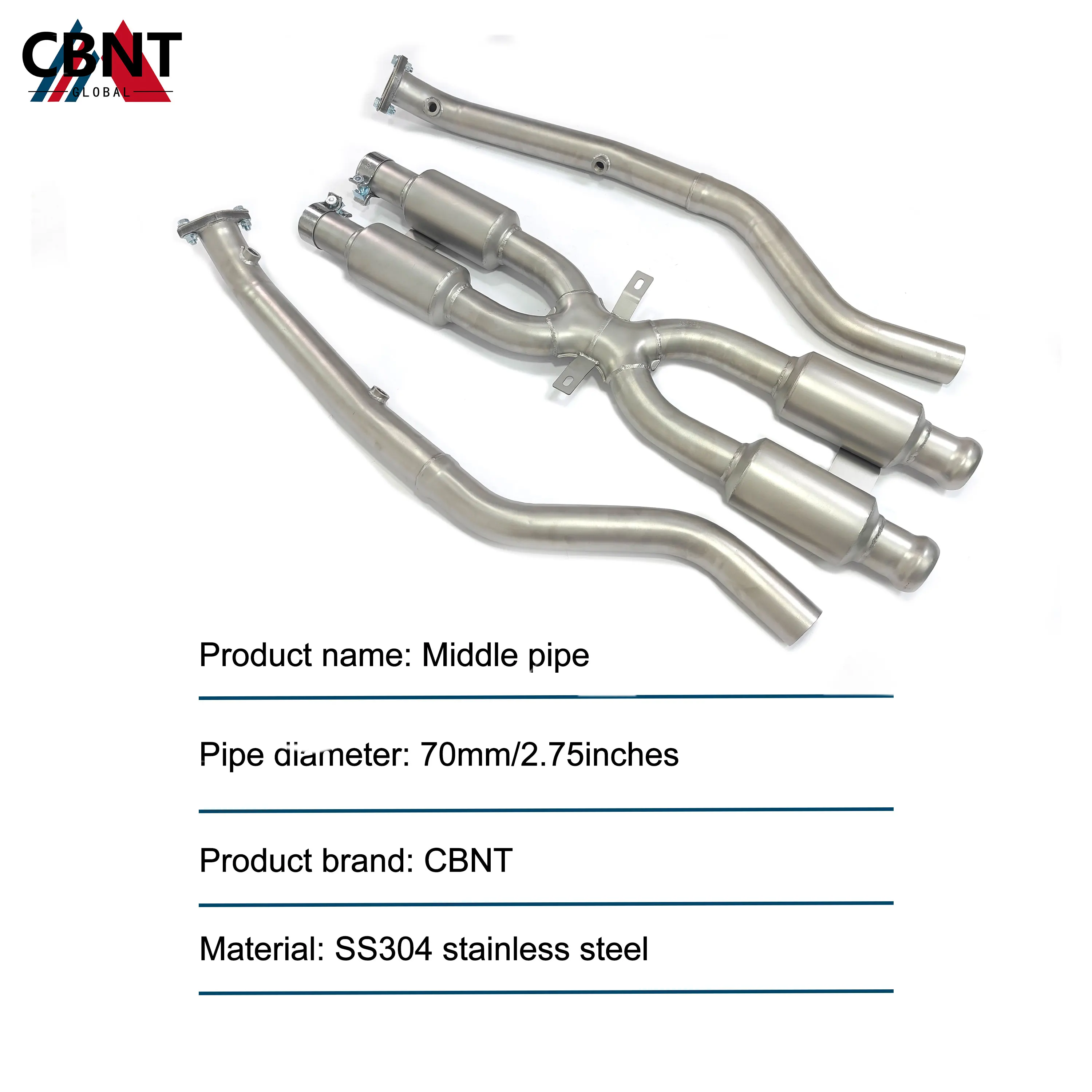Tubo intermedio CBNT SS304 con resonadores – BMW E92 M3 V8 4.0 - imagen 4