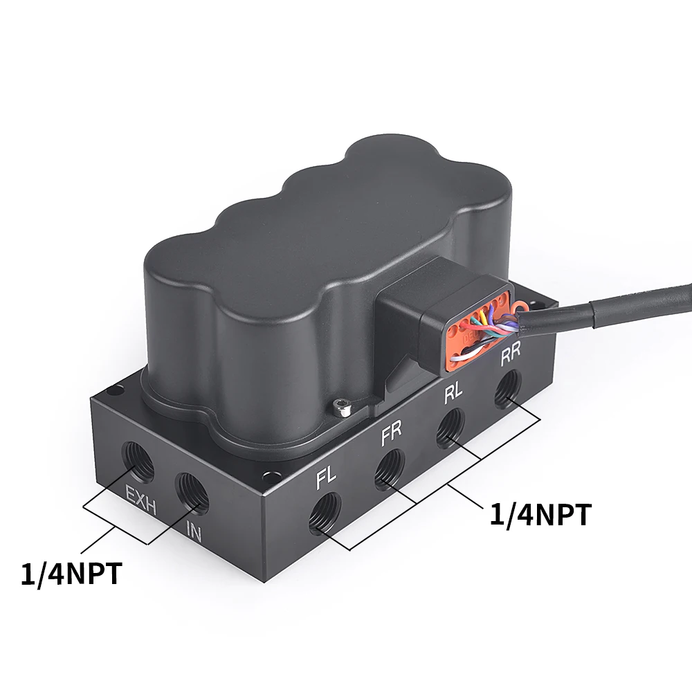 Válvula colectora de bloque de válvula impermeable para suspensión neumática Universal de 12v 1/4 o 3/8npt - imagen 5