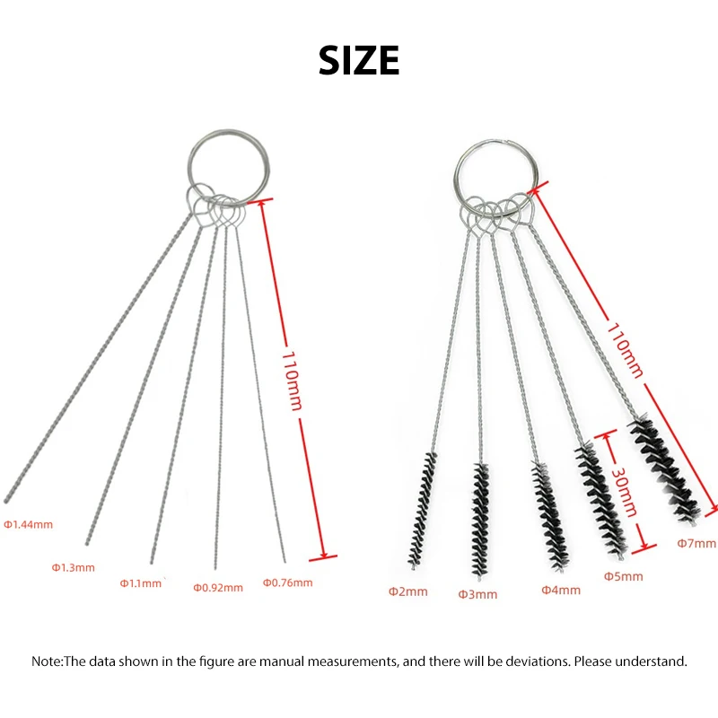 Kit limpieza carburador portátil con agujas y cepillos nylon - imagen 4