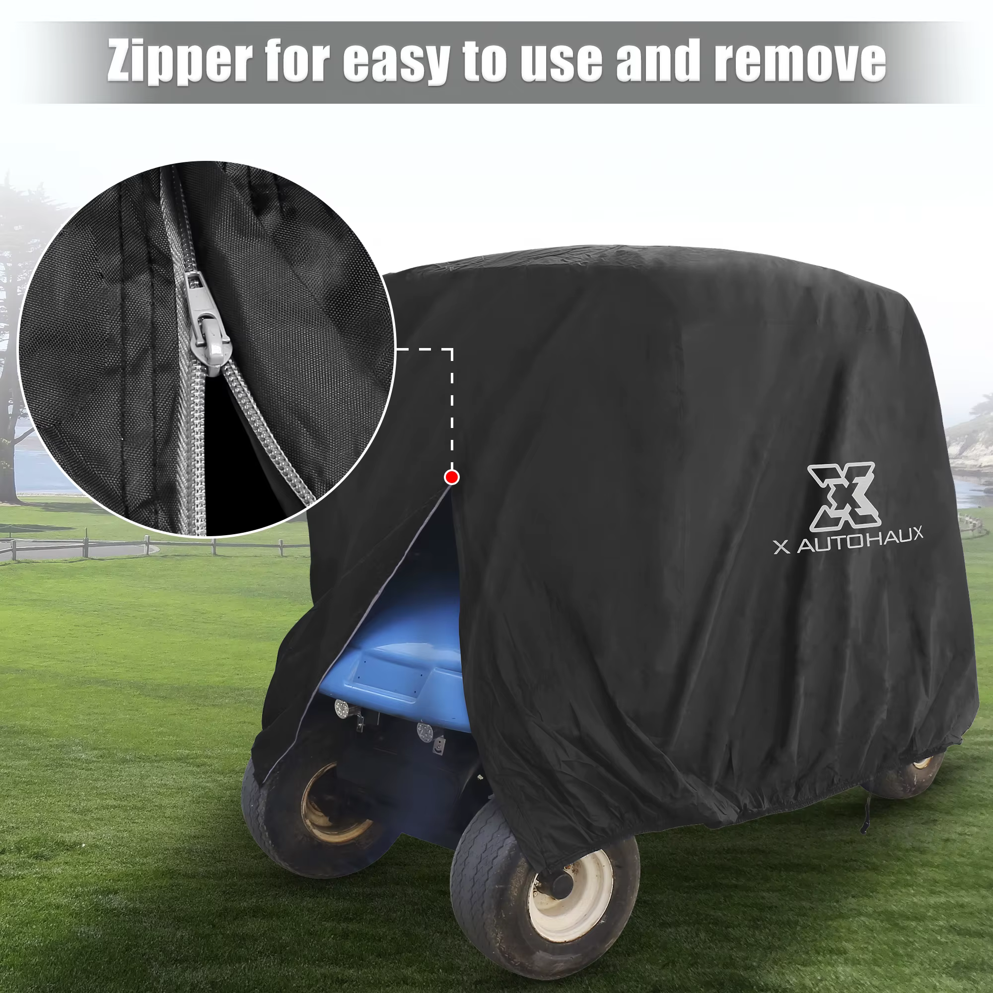 Funda AUTOHAUX impermeable 400D para carrito de golf, uso exterior - imagen 2