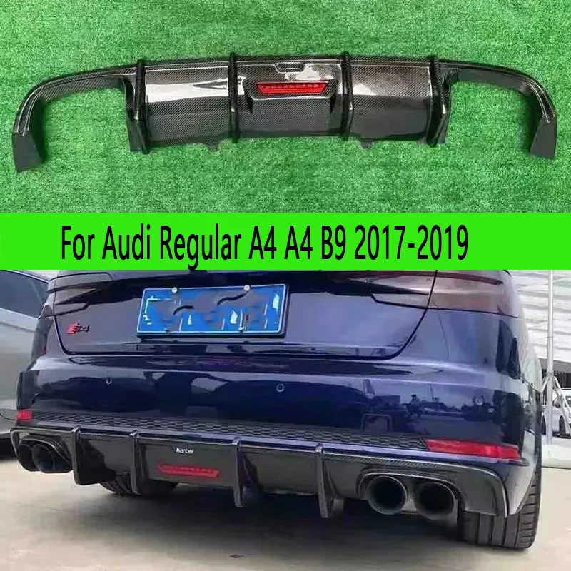 Difusor parachoques trasero fibra de carbono Audi A4 B9 2017-2019