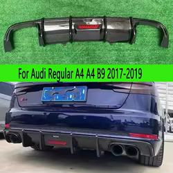 Difusor parachoques trasero fibra de carbono Audi A4 B9 2017-2019