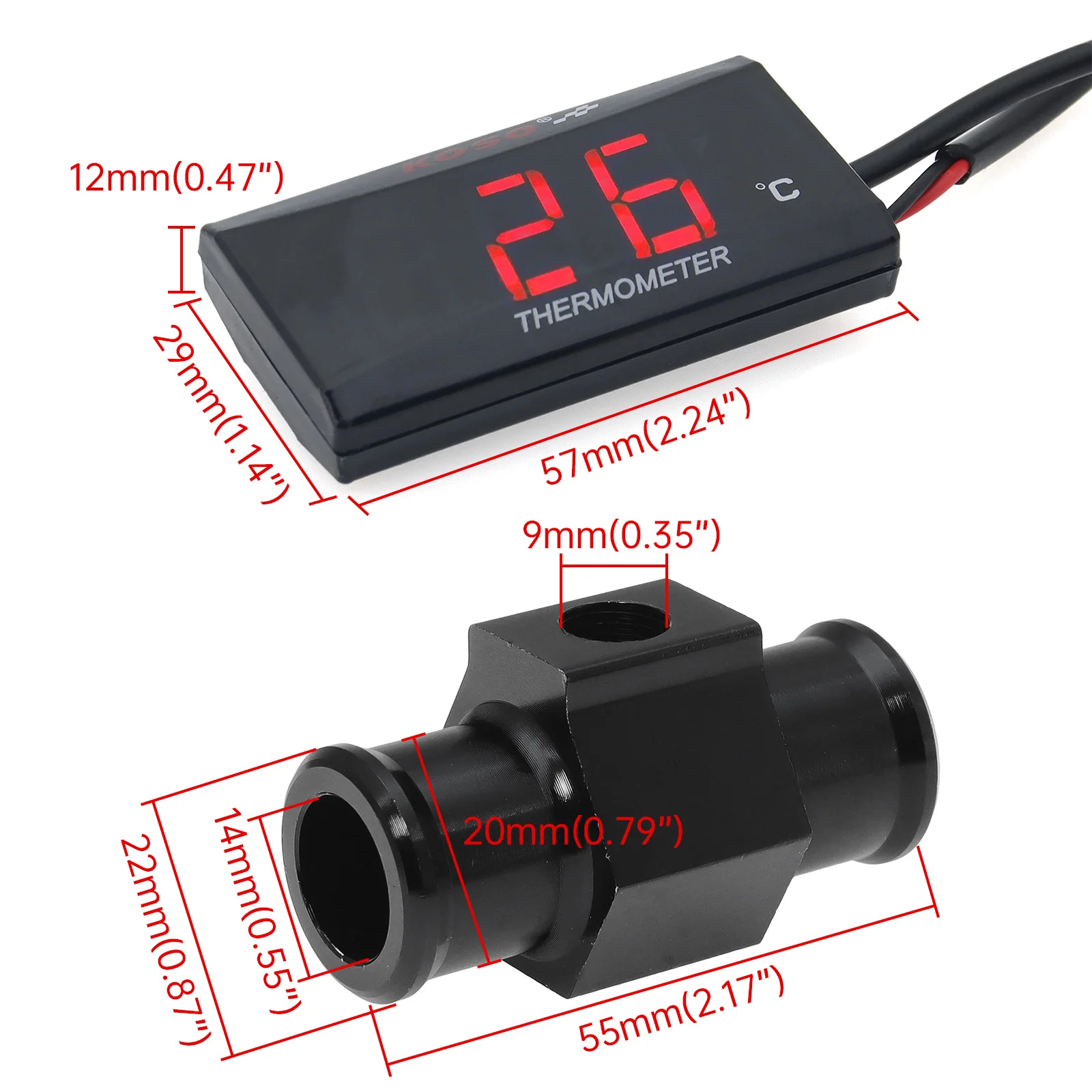 Sensor temperatura agua Koso para XMAX 300 y MT07/MT09 - imagen 2