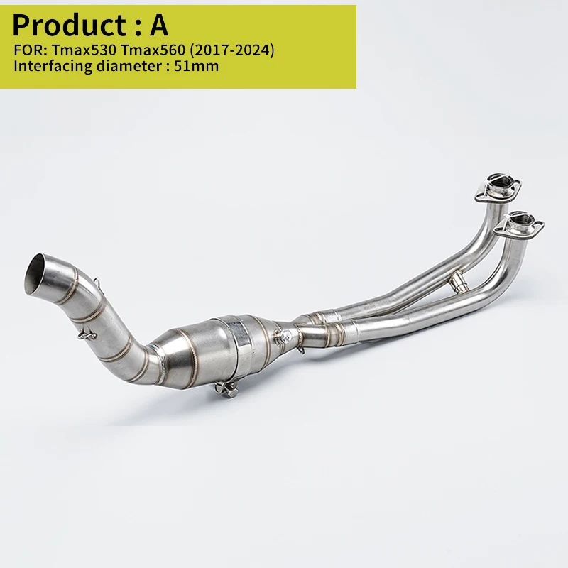 Tubo frontal de escape titanio 51 mm para Yamaha TMAX 530 y 560 17-23 - imagen 5