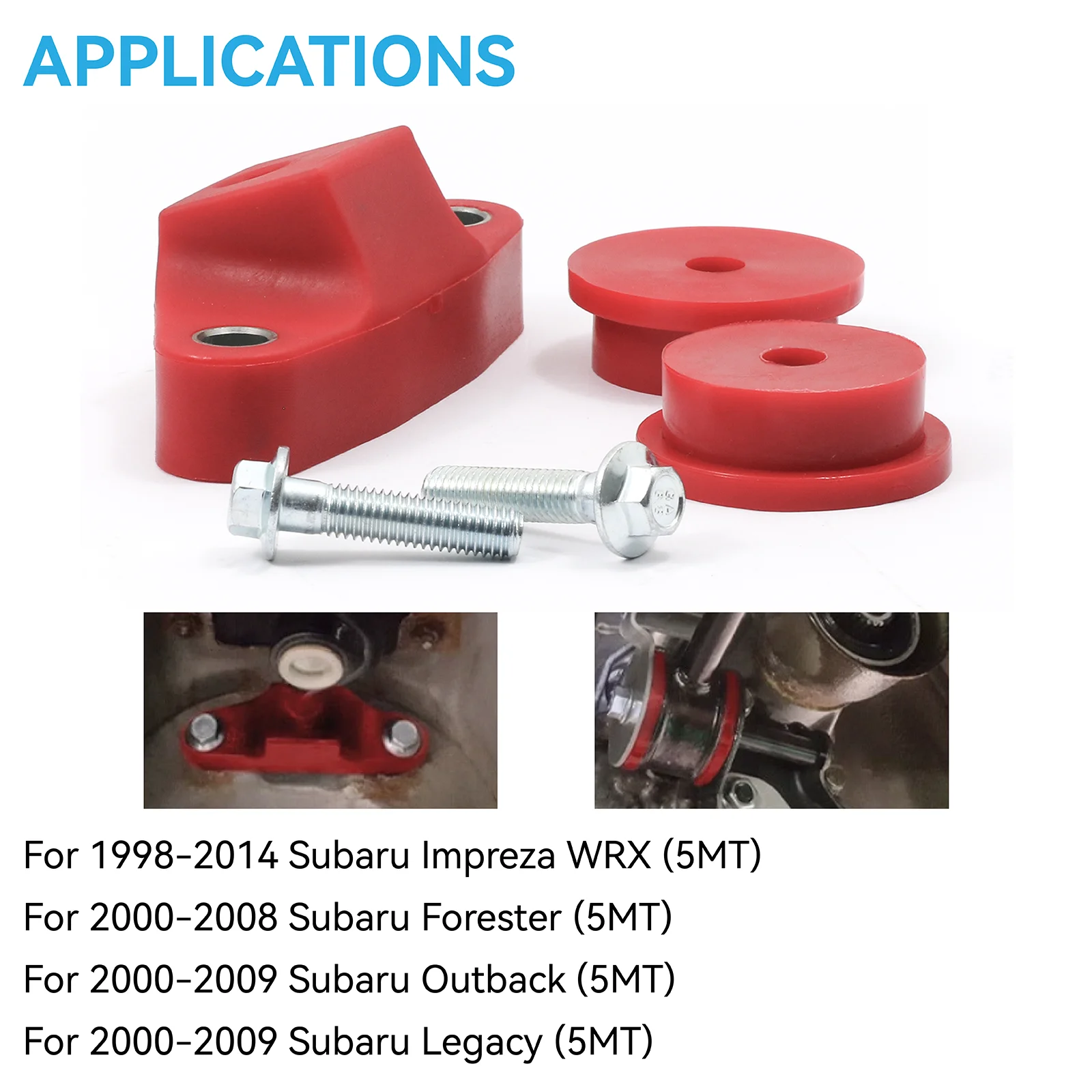 Bujes de palanca de cambios Subaru Impreza WRX delantero y trasero - imagen 2
