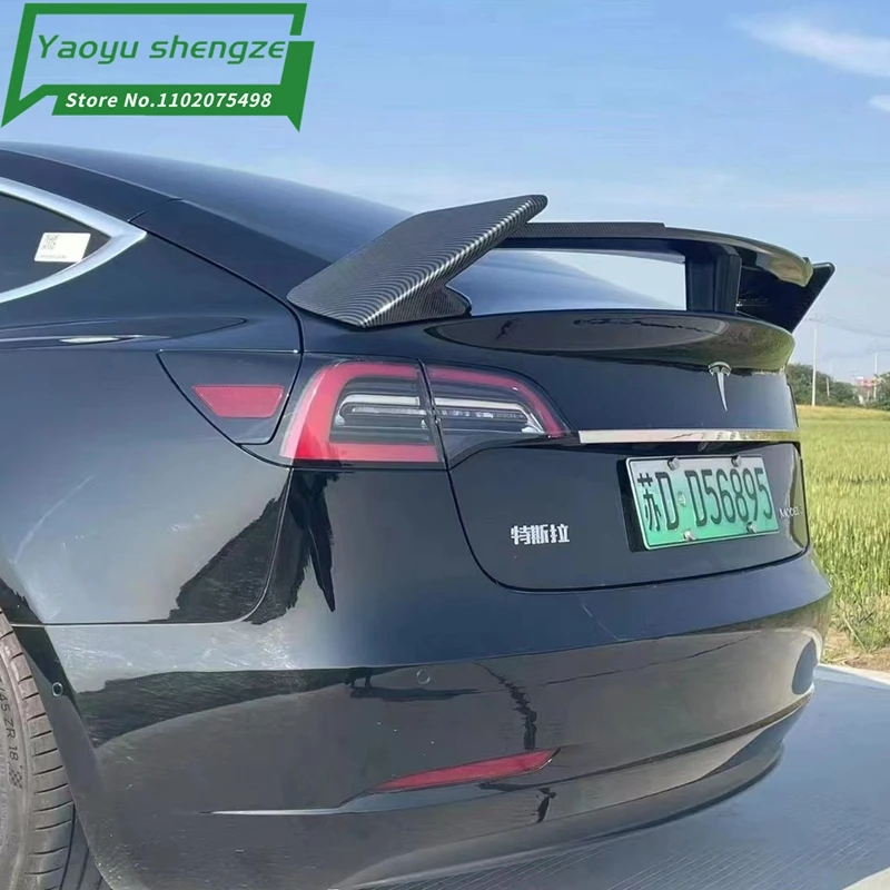 Alerón fibra de carbono estilo cola pato para Tesla Model 3 - imagen 4