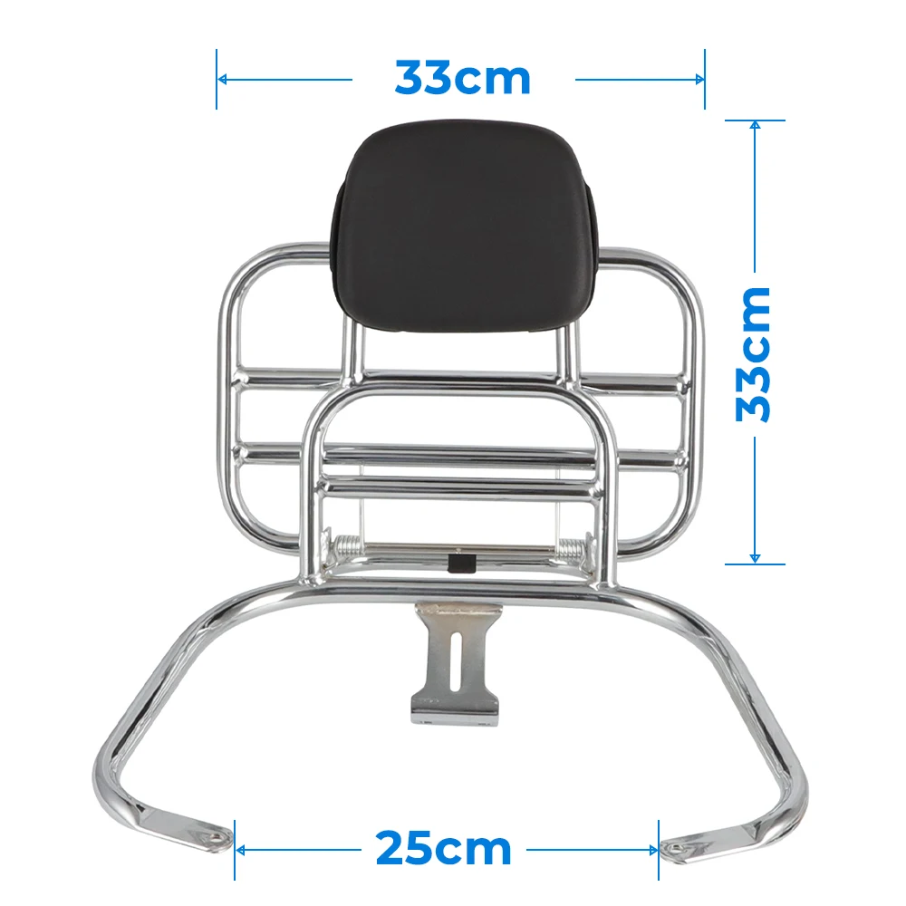 Portaequipajes trasero Vespa GTS 300 con estantes plegables y respaldo - imagen 3