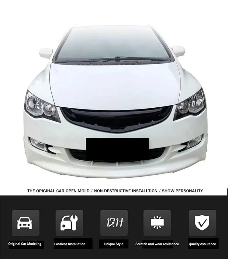 Kit de carrocería con labio delantero y trasero para Honda Civic 2012-2015