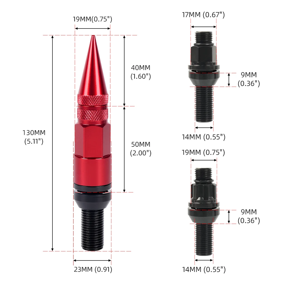 Tornillos antirrobo de rueda RASTP M14x1,5 con punta de aluminio - imagen 2