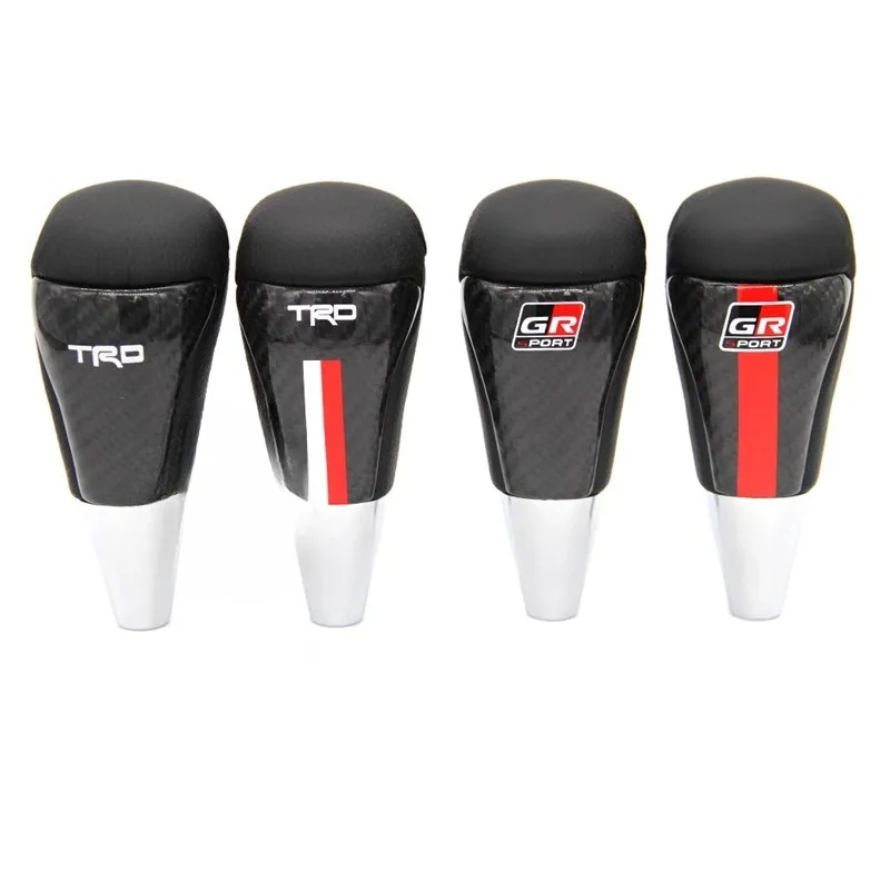 GR Sports Car Styling Gear Shift Knob Carbon para Toyota Land Cruiser LC200, accesorios interiores, palanca de cambios, Bola de mano