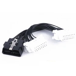 Cable extensión OBD2 ELM327 macho a hembra Y doble para coche