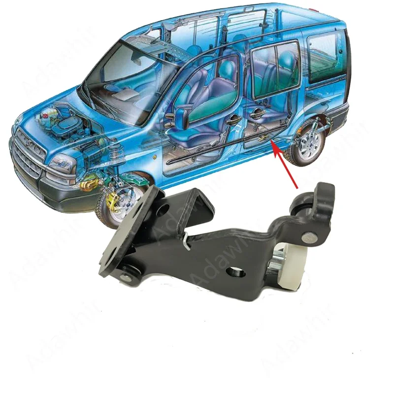 Guías Rodillo Puerta Corredera Fiat Doblo 1 (2000-2010) Ambos Lados - imagen 2