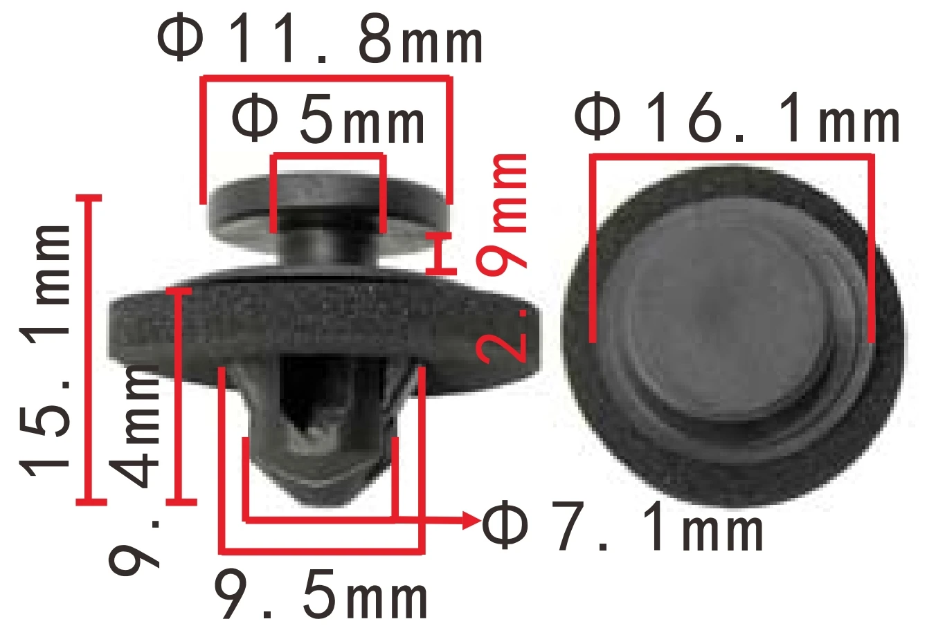 Shhworldsea 7155005ED10000 Grapa de moldura para Xpeng - imagen 2