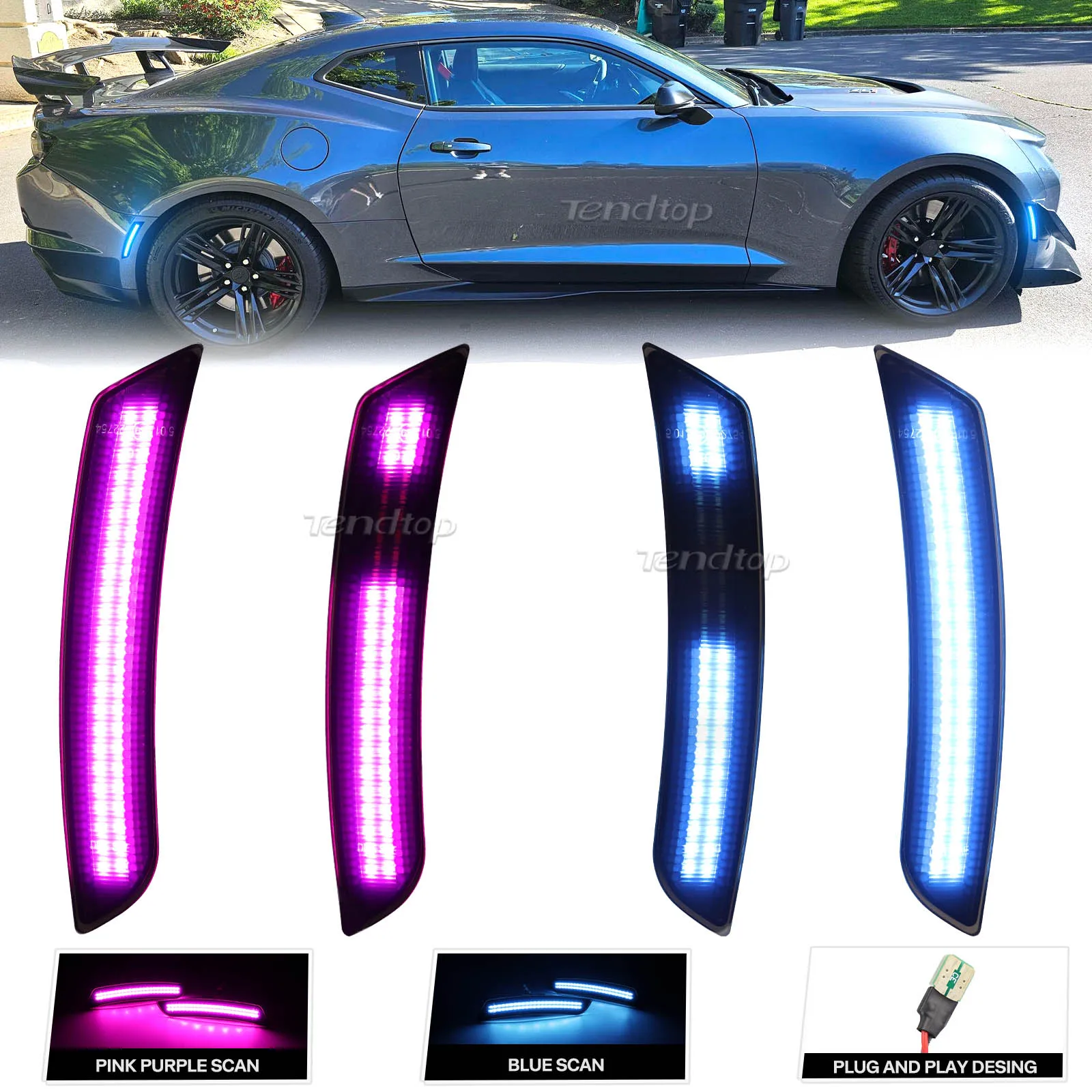 Intermitente LED rojo ámbar para Chevy Camaro 2016-2023 - imagen 5