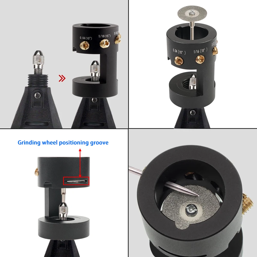 Afilador electrodos tungsteno TIG cabezal ajustable múltiples ángulos - imagen 3
