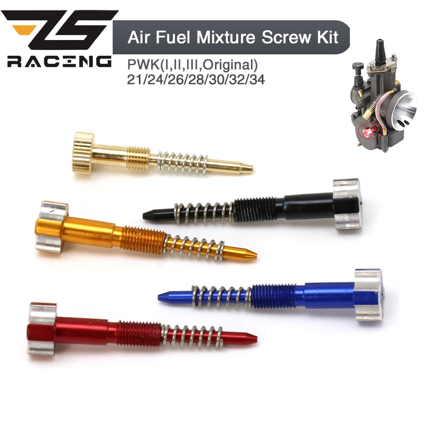 Tornillo de mezcla CNC aluminio ZS Racing para carburador PWK 21-34