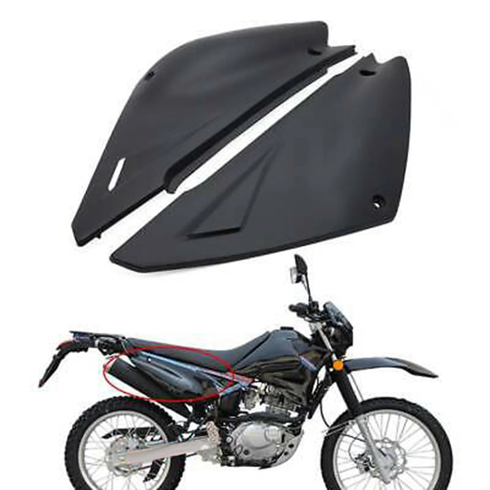 Carenado de tres piezas Jinan Qingqi GXT200/DR200 negro - imagen 2