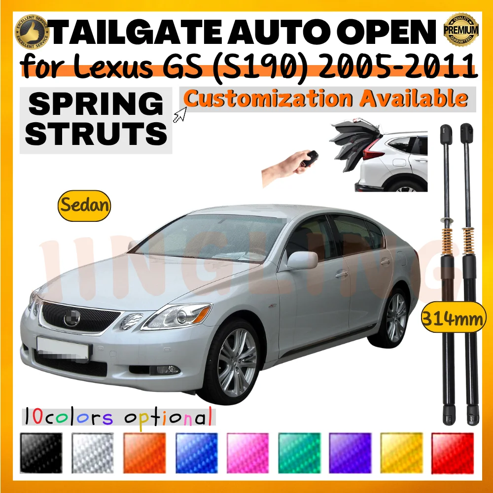 Amortiguadores de maletero con muelle – Lexus GS S190 Sedán 2005-2011